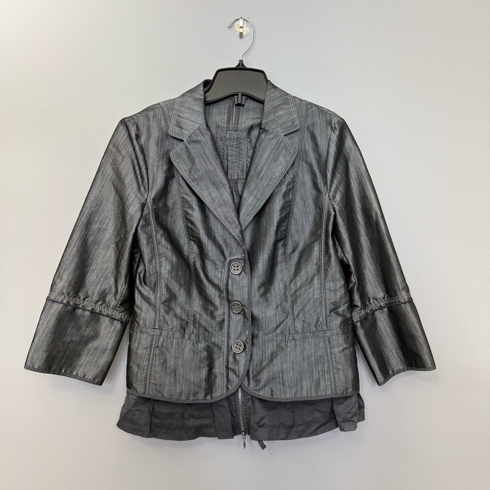 LUISA CERANO Metallic Blazer size US 8